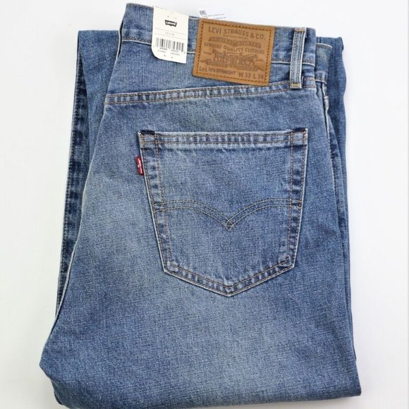 New Levi's  W33 L34 50'S STRAIGHT FIT MEN'S JEANS Selvedge  Cotton Hemp Blend - Picture 1 of 14